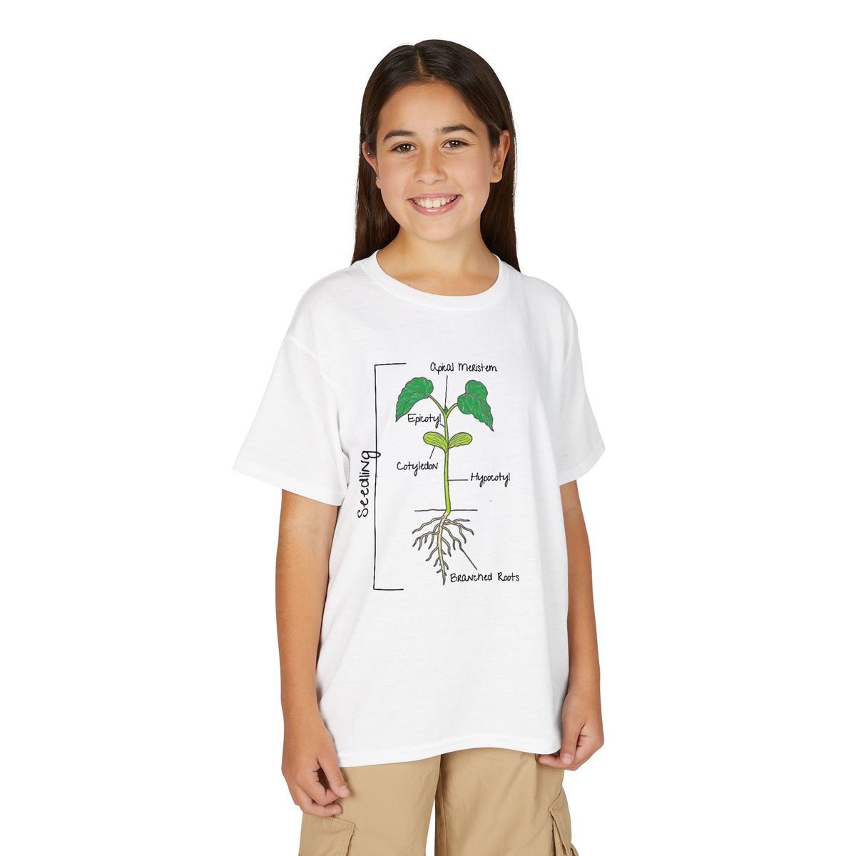 Flower Anatomy - Kid - Family Set T‑Shirt — Labeled Seedling Science Tee