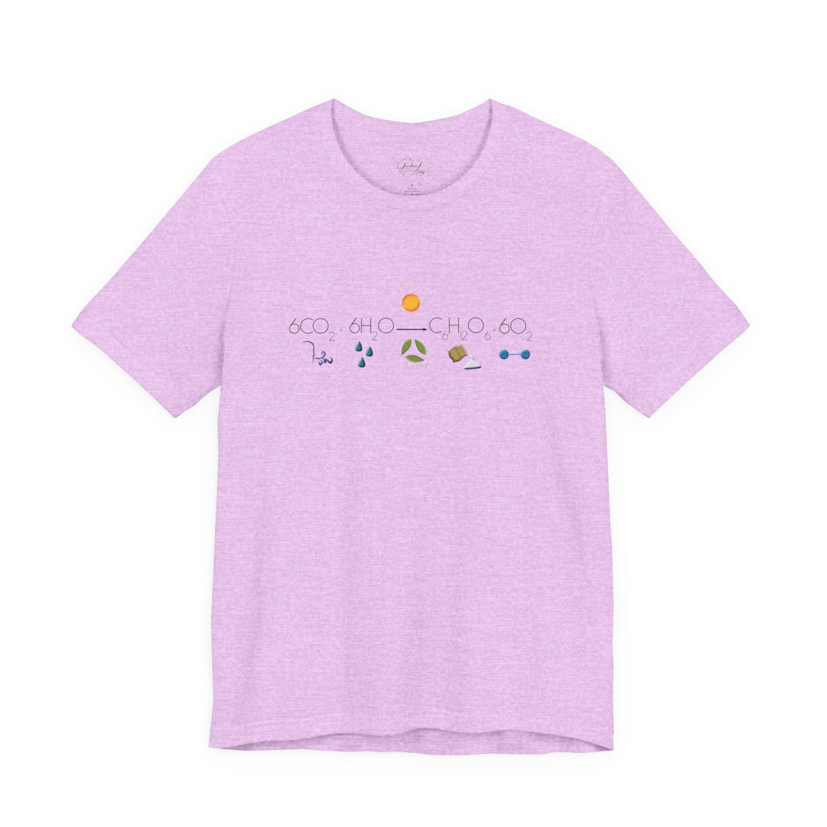 Photosynthesis T-Shirt — 6CO2+6H2O=C6H12O6+6O2
