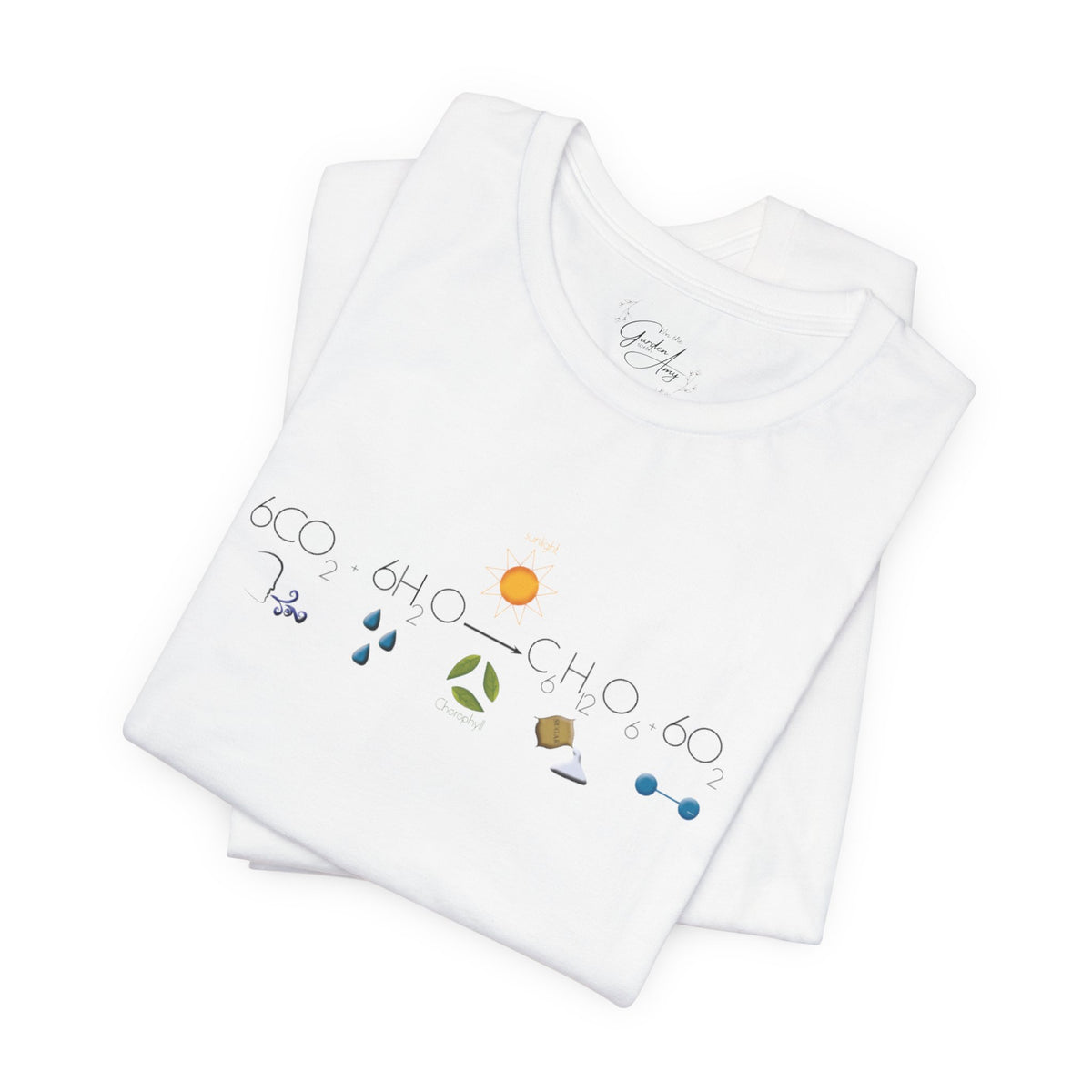 Photosynthesis T-Shirt — 6CO2+6H2O=C6H12O6+6O2