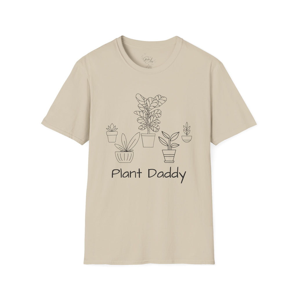 Plant Daddy T-Shirt — Minimal Line Art Houseplant Tee for Plant Lovers