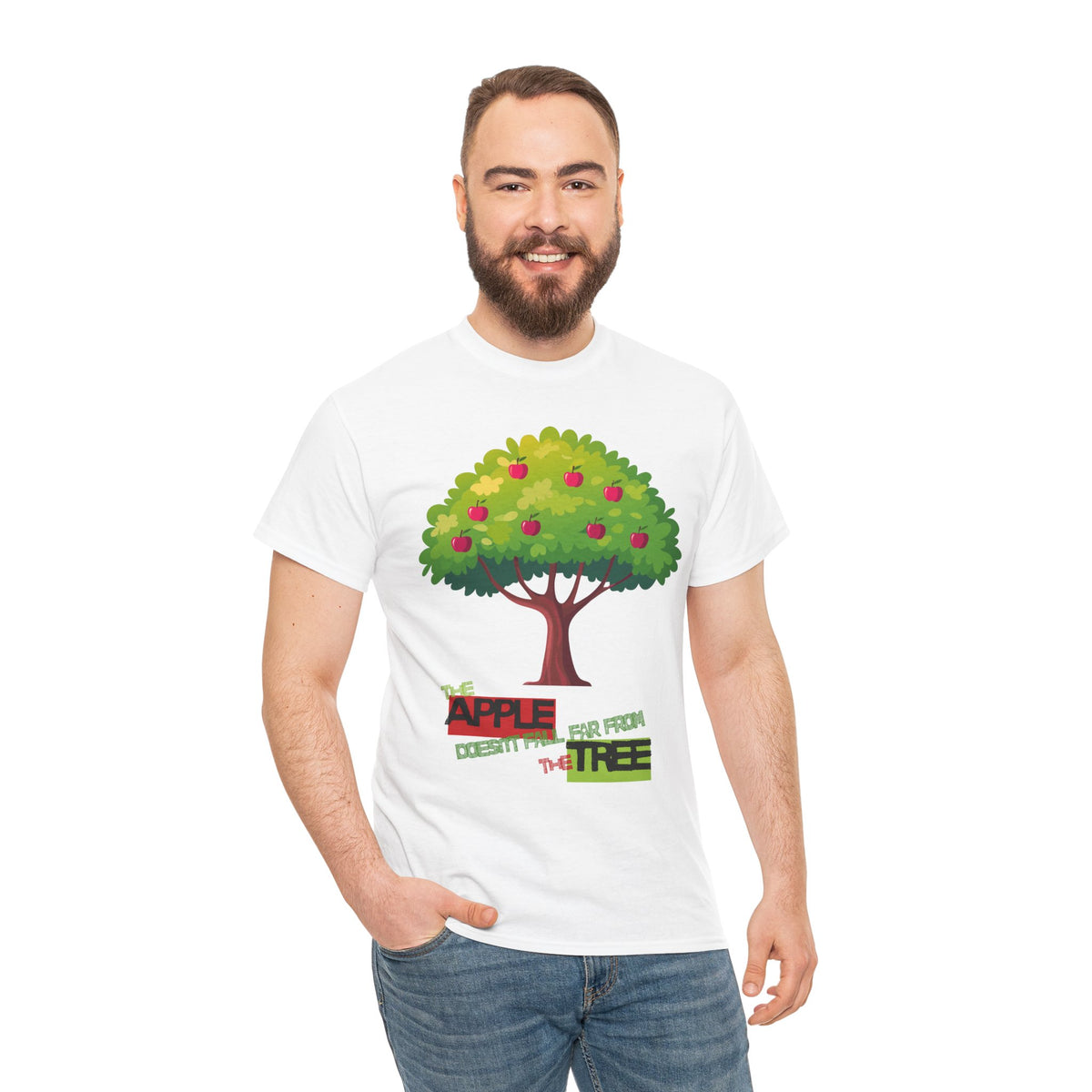 Apple Doesn’t Fall Far From the Tree T-Shirt — Cute Family/Parenting Graphic Tee - Father & Kid Set