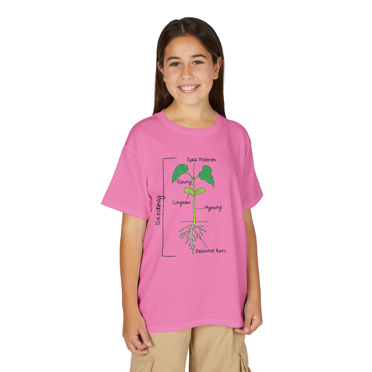 Flower Anatomy - Kid - Family Set T‑Shirt — Labeled Seedling Science Tee