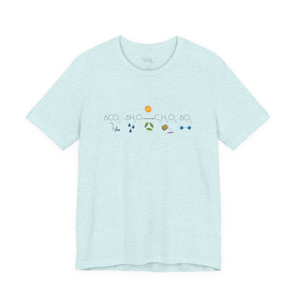 Photosynthesis T-Shirt — 6CO2+6H2O=C6H12O6+6O2