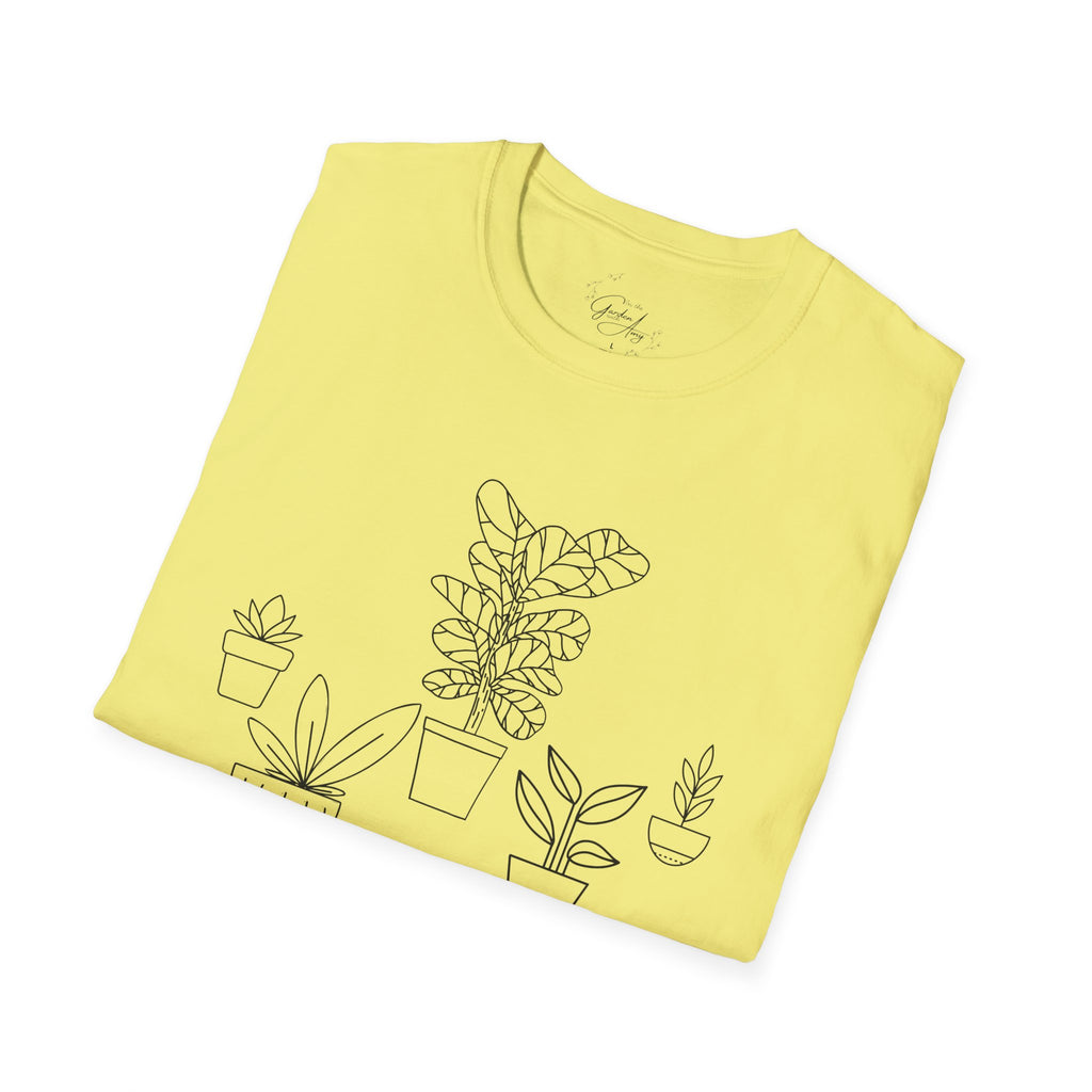 Plant Daddy T-Shirt — Minimal Line Art Houseplant Tee for Plant Lovers