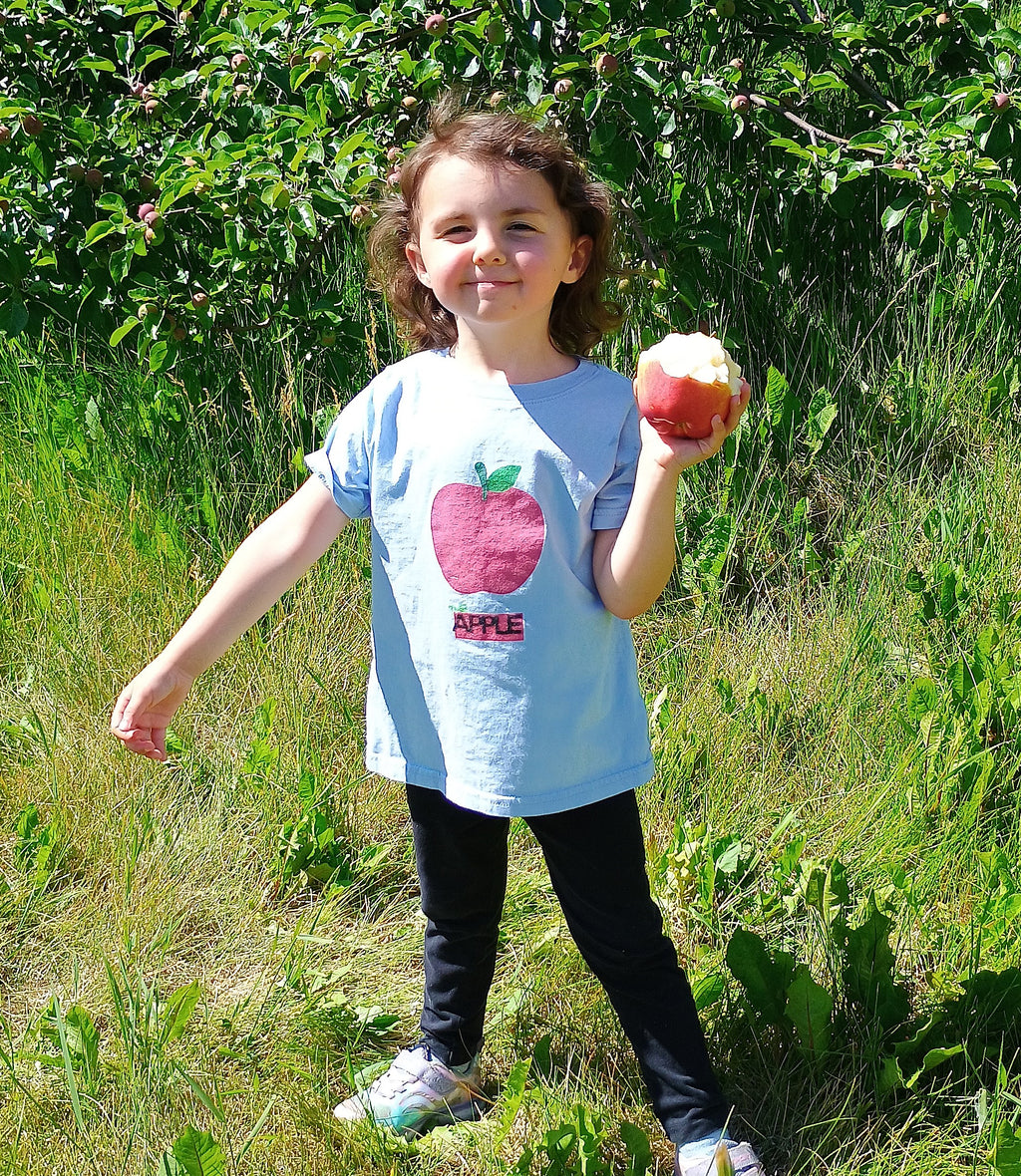 Toddler Apple Tee — Cute Red Apple Graphic Shirt for Dad's & Kids - Family Shirt Set