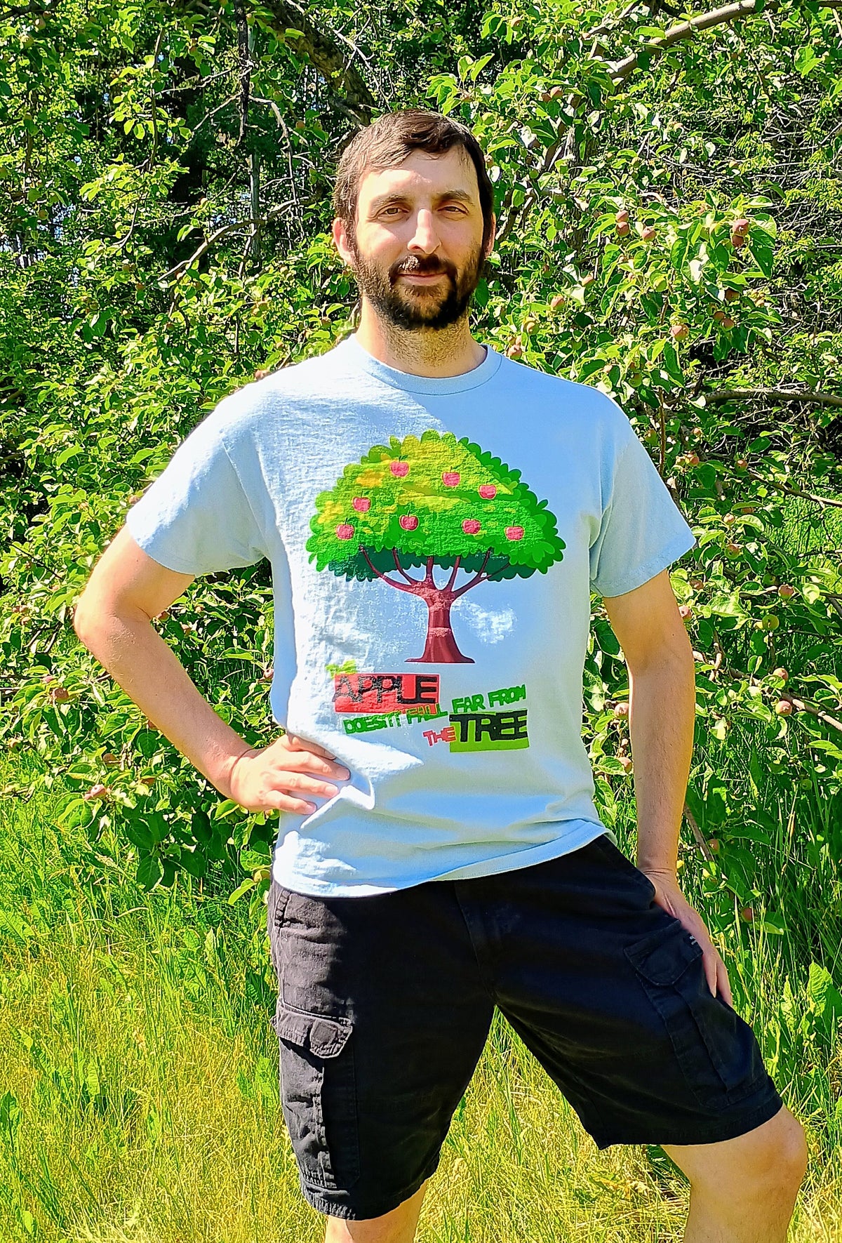 Apple Doesn’t Fall Far From the Tree T-Shirt — Cute Family/Parenting Graphic Tee - Father & Kid Set