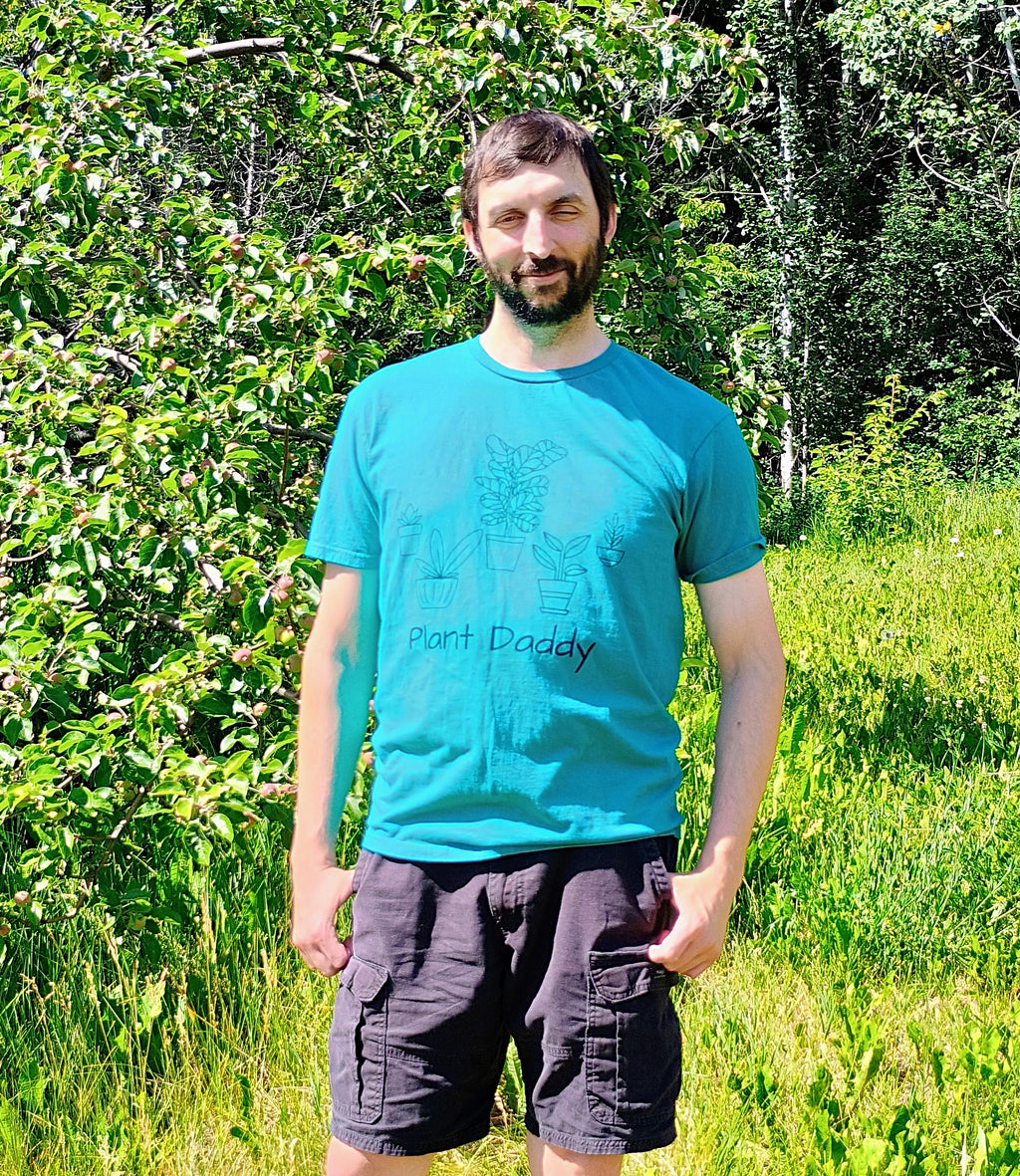 Plant Daddy T-Shirt — Minimal Line Art Houseplant Tee for Plant Lovers