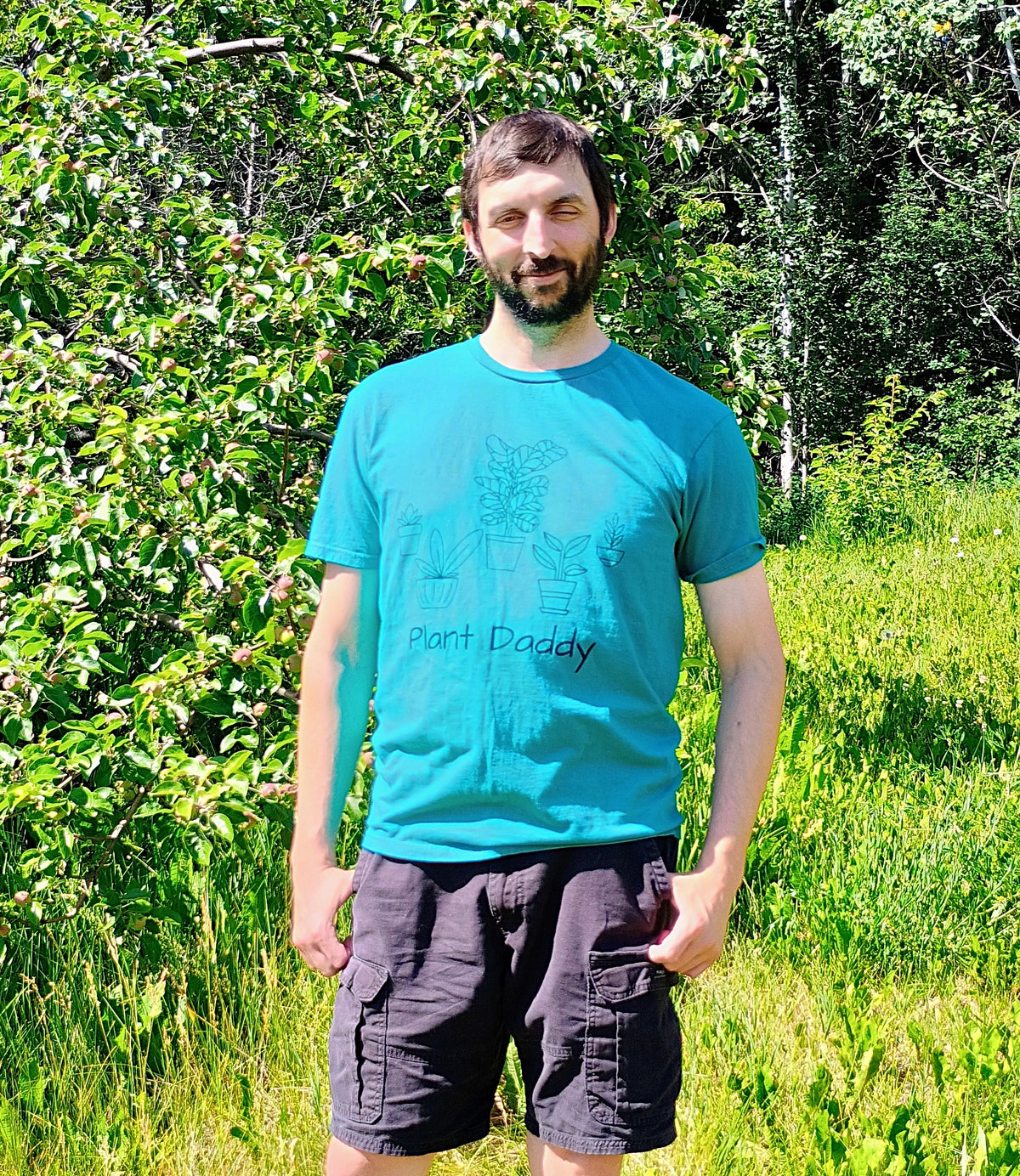 Plant Daddy T-Shirt — Minimal Line Art Houseplant Tee for Plant Lovers