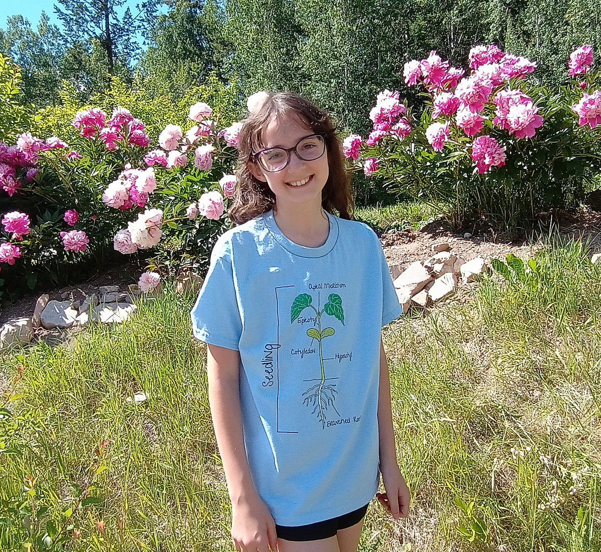 Flower Anatomy - Kid - Family Set T‑Shirt — Labeled Seedling Science Tee