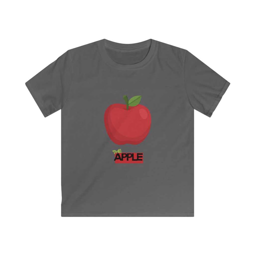 Kids Apple Graphic Tee - Cute Red Apple Design, Father & Kid Shirt Set