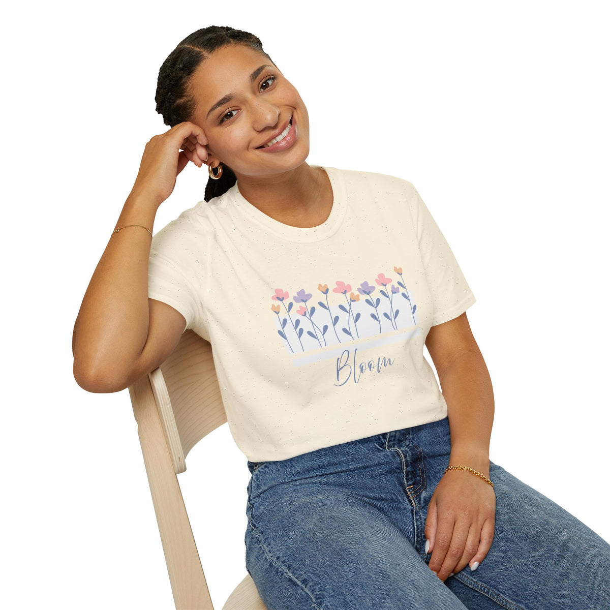 'Bloom' Pastel Floral Graphic Tee