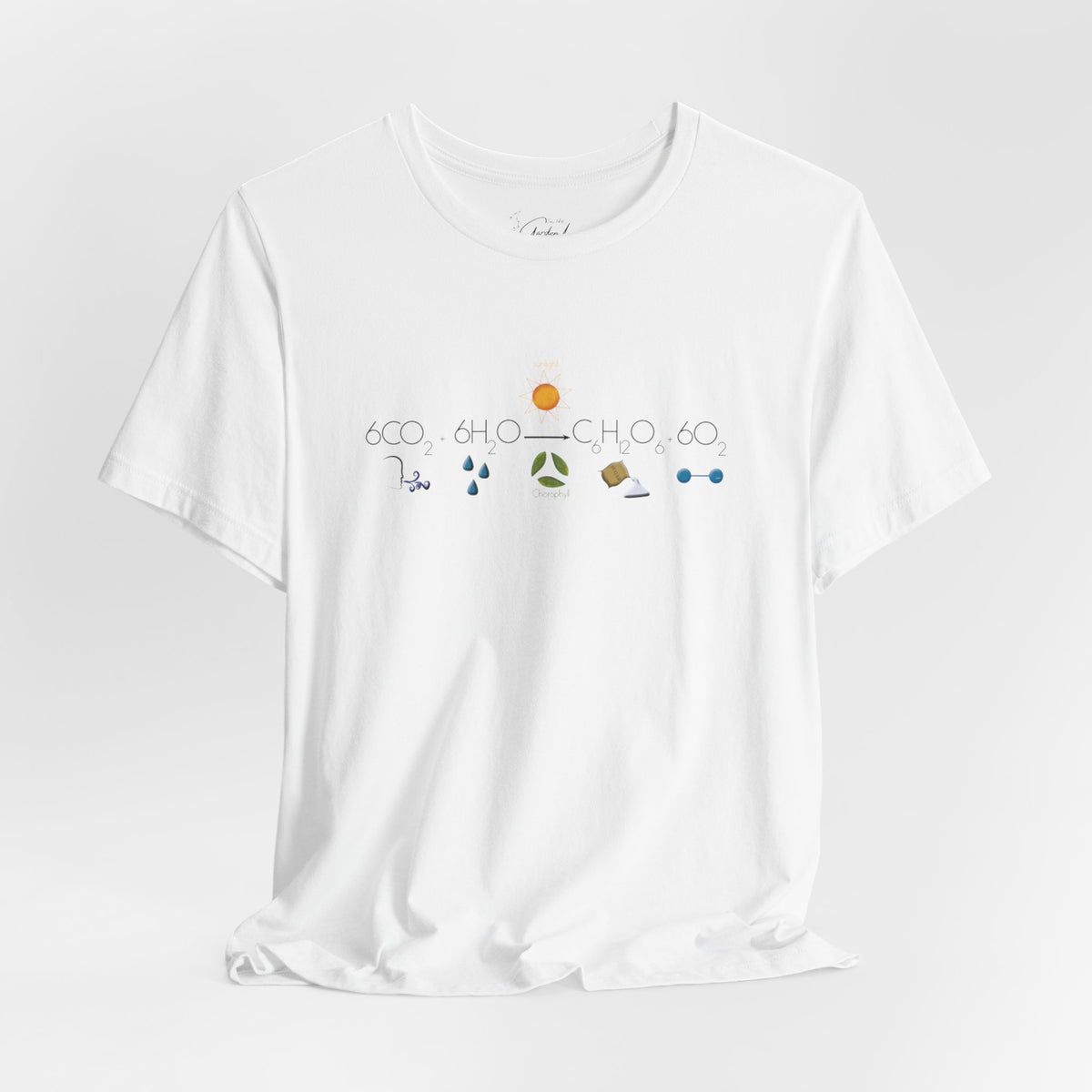 Photosynthesis T-Shirt — 6CO2+6H2O=C6H12O6+6O2