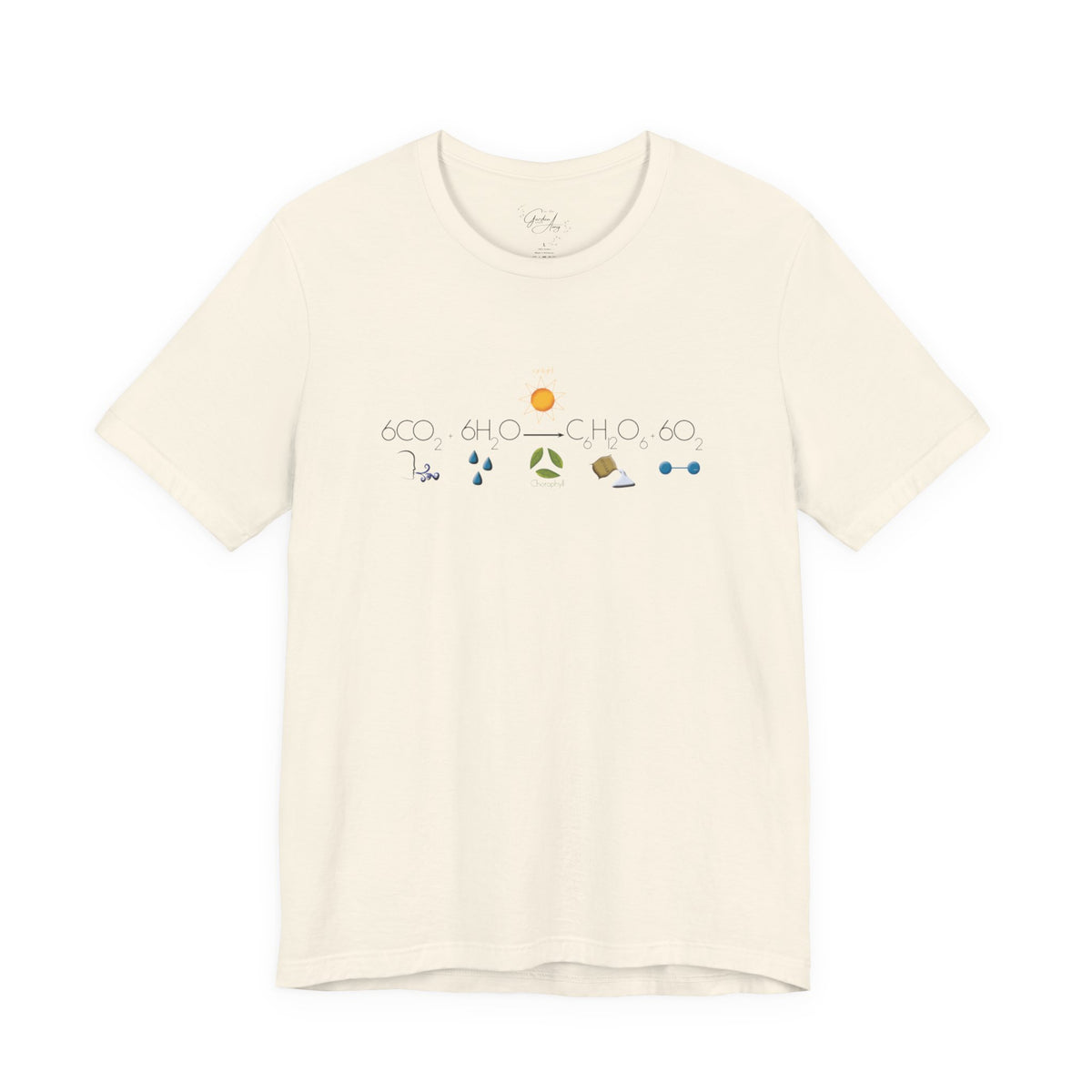 Photosynthesis T-Shirt — 6CO2+6H2O=C6H12O6+6O2