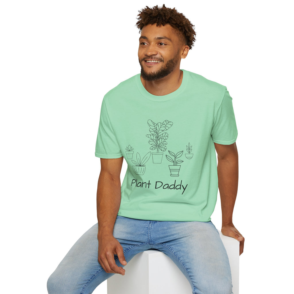 Plant Daddy T-Shirt — Minimal Line Art Houseplant Tee for Plant Lovers