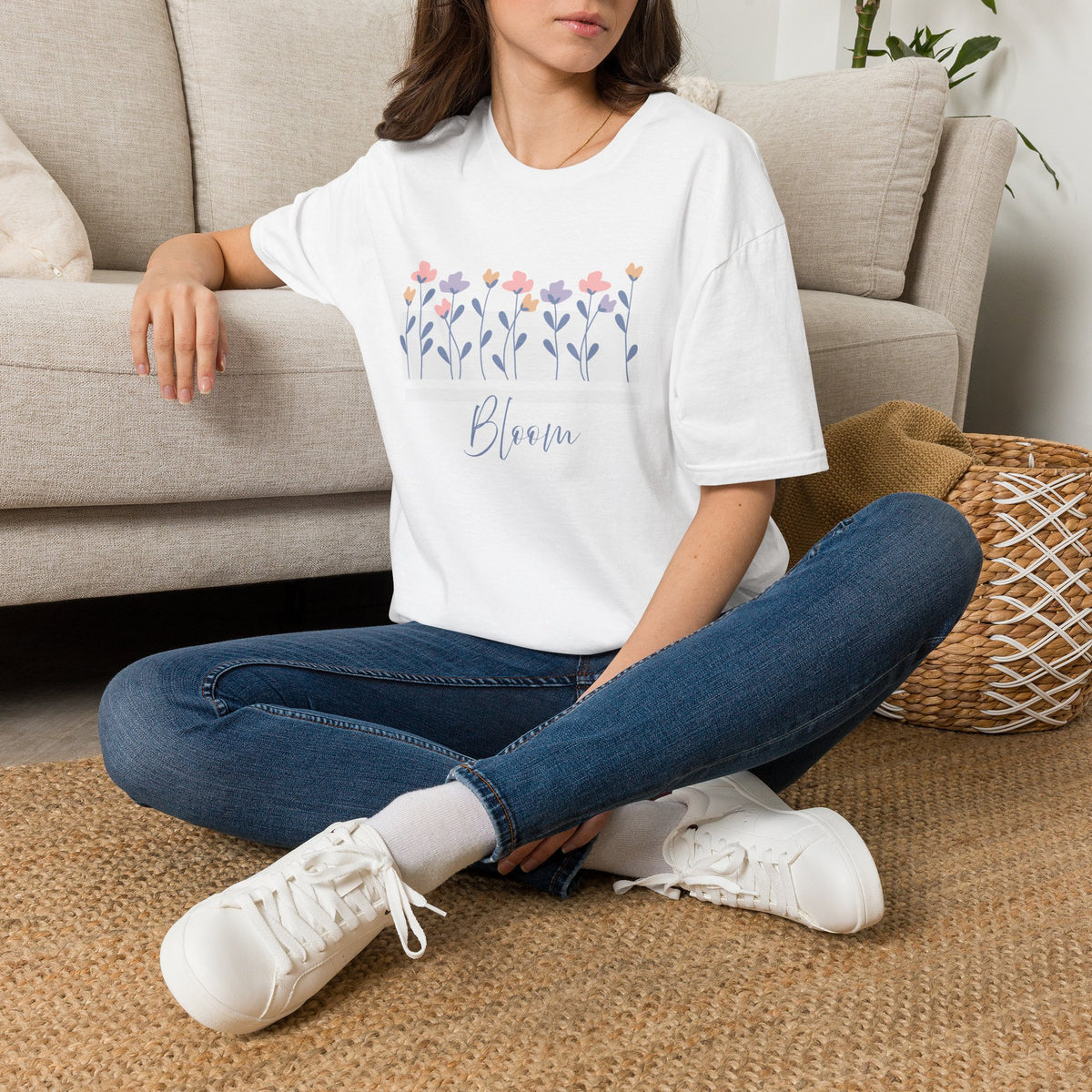 'Bloom' Pastel Floral Graphic Tee