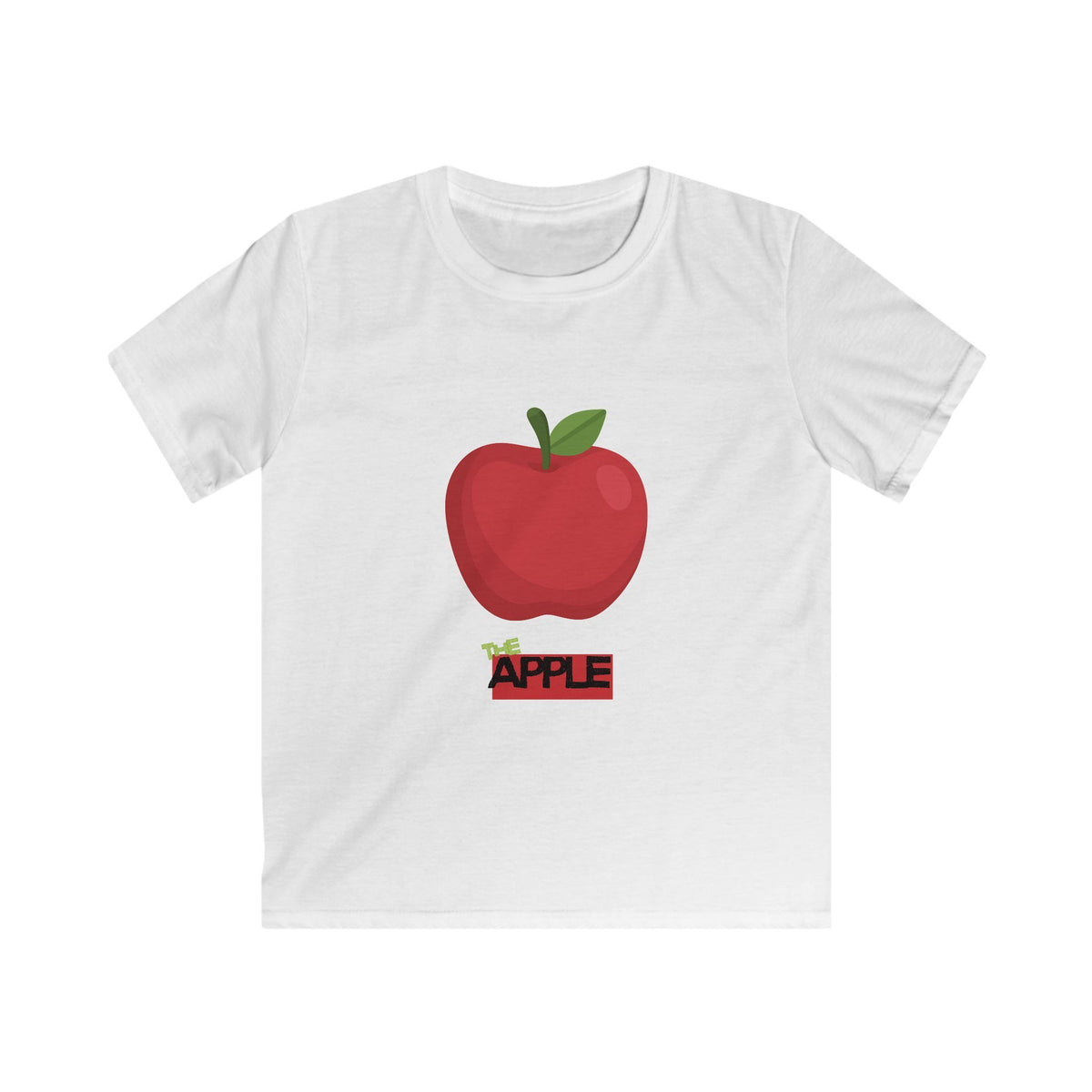 Kids Apple Graphic Tee - Cute Red Apple Design, Father & Kid Shirt Set