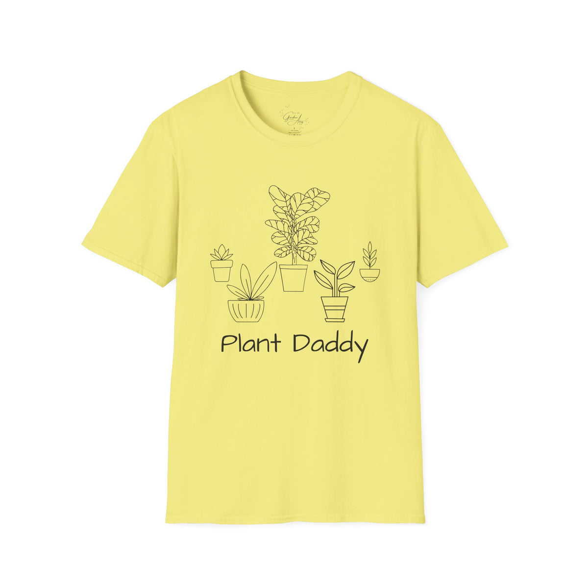 Plant Daddy T-Shirt — Minimal Line Art Houseplant Tee for Plant Lovers