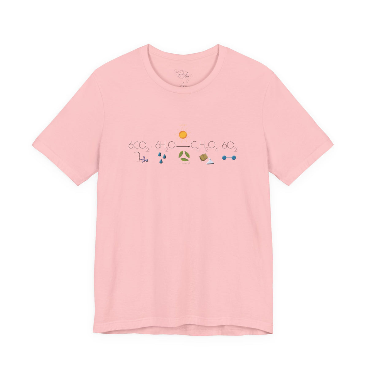 Photosynthesis T-Shirt — 6CO2+6H2O=C6H12O6+6O2