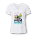 Women's V-Neck Tee — 'It's Not Hoarding if it's Plants' Floral Garden Graphic