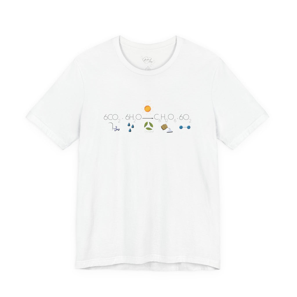 Photosynthesis T-Shirt — 6CO2+6H2O=C6H12O6+6O2