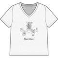 'Plant Mom' V-Neck Tee — Cute Minimalist Plant Lover Shirt, Great gift for Mom!
